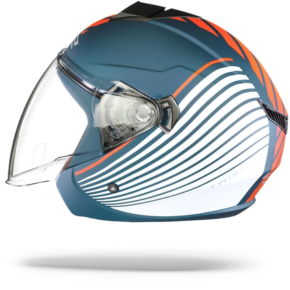 LS2 OF573 Twister II Luna Mat Blauw Wit Jethelm 5 LS2 OF573 Twister II Luna Mat Blauw Wit Jethelm - Afbeelding 5