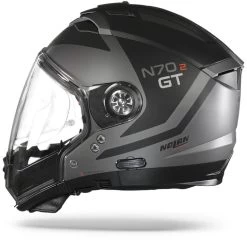 Nolan N70-2 GT Glaring N-Com 046 Mat Lava Grijs Zwart Multihelm -Motorfiets Accessoires Nolan N70 2 GT Glaring N Com 046.11