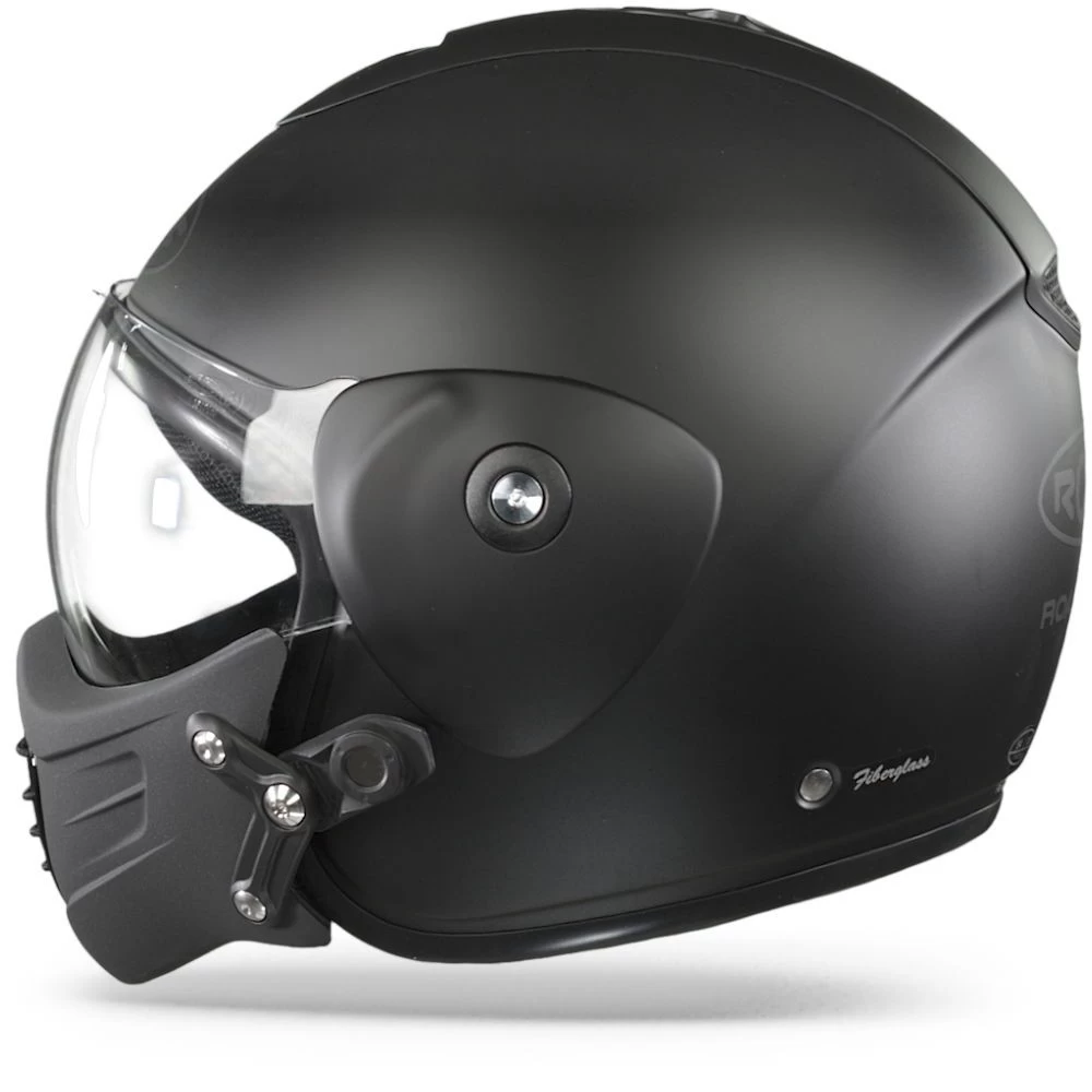 ROOF Roadster Iron Mat Zwart Zwart Jethelm 6 ROOF Roadster Iron Mat Zwart Zwart Jethelm - Afbeelding 6