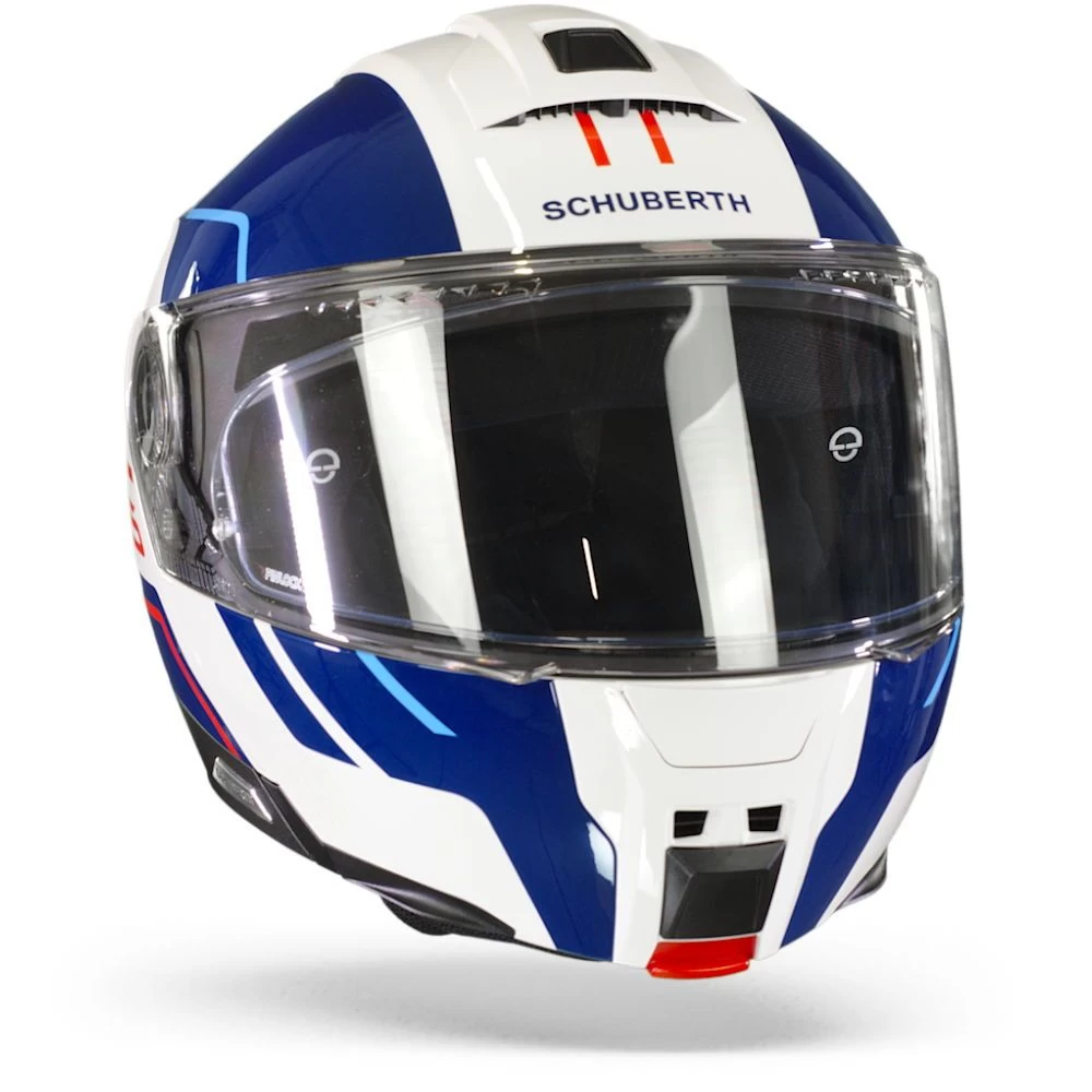 Schuberth C5 Master Wit Blauw Systeemhelm 1 Schuberth C5 Master Wit Blauw Systeemhelm