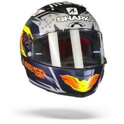 Shark Race-R Pro GP Oliveira Signature Mat Blauw Zilver Wit BSW Integraalhelm
