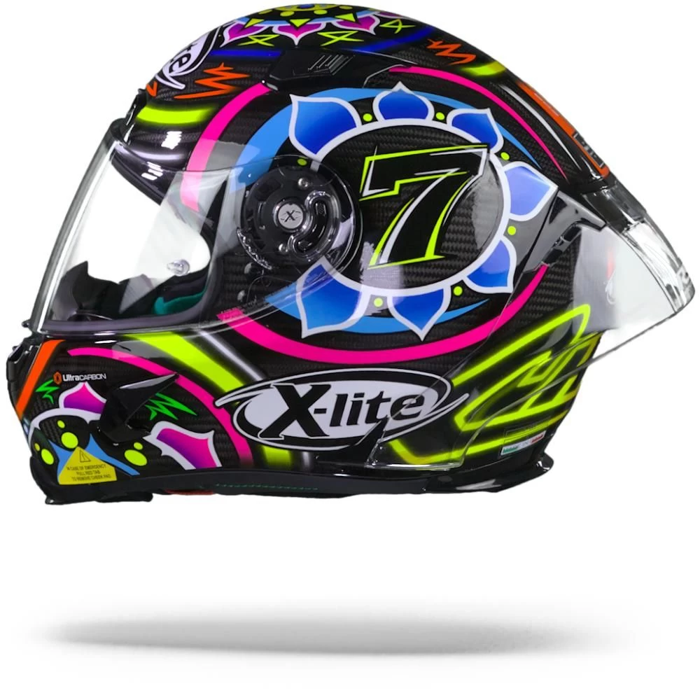 X-Lite X-803 RS Ultra Carbon 23 Davies Carbon Zwart Roze Blauw Rood Integraalhelm 4 X-Lite X-803 RS Ultra Carbon 23 Davies Carbon Zwart Roze Blauw Rood Integraalhelm - Afbeelding 4
