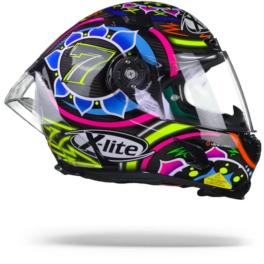 X-Lite X-803 RS Ultra Carbon 23 Davies Carbon Zwart Roze Blauw Rood Integraalhelm 1 X-Lite X-803 RS Ultra Carbon 23 Davies Carbon Zwart Roze Blauw Rood Integraalhelm