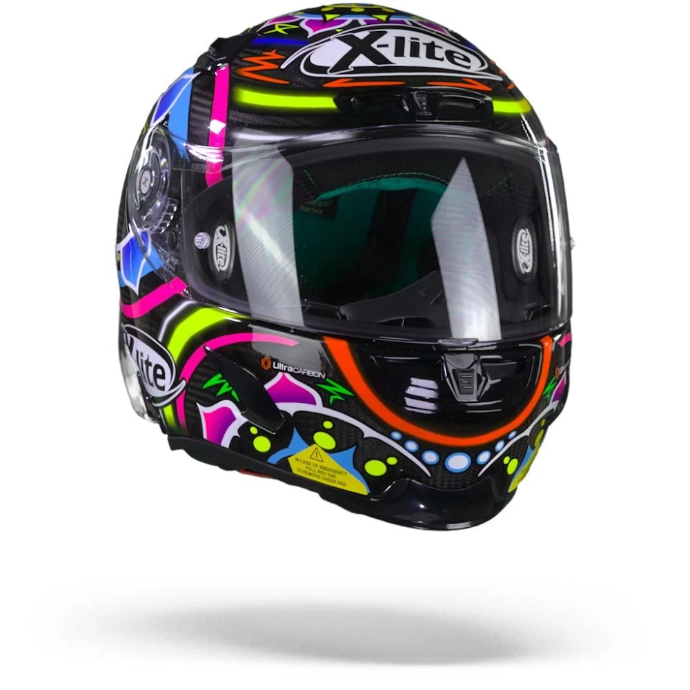 X-Lite X-803 RS Ultra Carbon 23 Davies Carbon Zwart Roze Blauw Rood Integraalhelm 2 X-Lite X-803 RS Ultra Carbon 23 Davies Carbon Zwart Roze Blauw Rood Integraalhelm - Afbeelding 2
