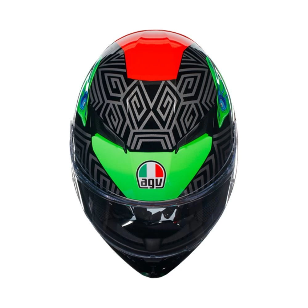 Agv K3 E2206 Mplk Kamaleon Zwart Rood Groen 013 Integraalhelm 5 Agv K3 E2206 Mplk Kamaleon Zwart Rood Groen 013 Integraalhelm - Afbeelding 5