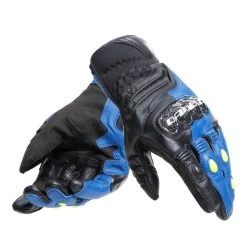 Dainese Carbon 4 Kort Racing Blauw Zwart Fluo Geel -Motorfiets Accessoires dainese carbon 4 short leather gloves racing blue black fluo yellow 5