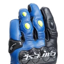 Dainese Carbon 4 Kort Racing Blauw Zwart Fluo Geel -Motorfiets Accessoires dainese carbon 4 short leather gloves racing blue black fluo yellow 6