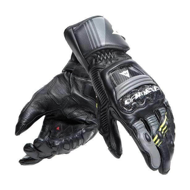 Dainese Druid 4 Leather Gloves Black Charcoal Gray Fluo Yellow 1 Dainese Druid 4 Leather Gloves Black Charcoal Gray Fluo Yellow