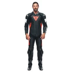 Dainese Tosa 1 Pcs Leather Suit Perf Black Fluo Red White -Motorfiets Accessoires dainese tosa 1 pcs leather suit perf black fluo red white 3