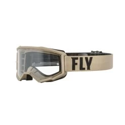 FLY Racing Focus Goggle Khaki Brown Clear Lens
