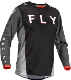 Fly Racing MX Jersey Kinetic Kore Black Grey