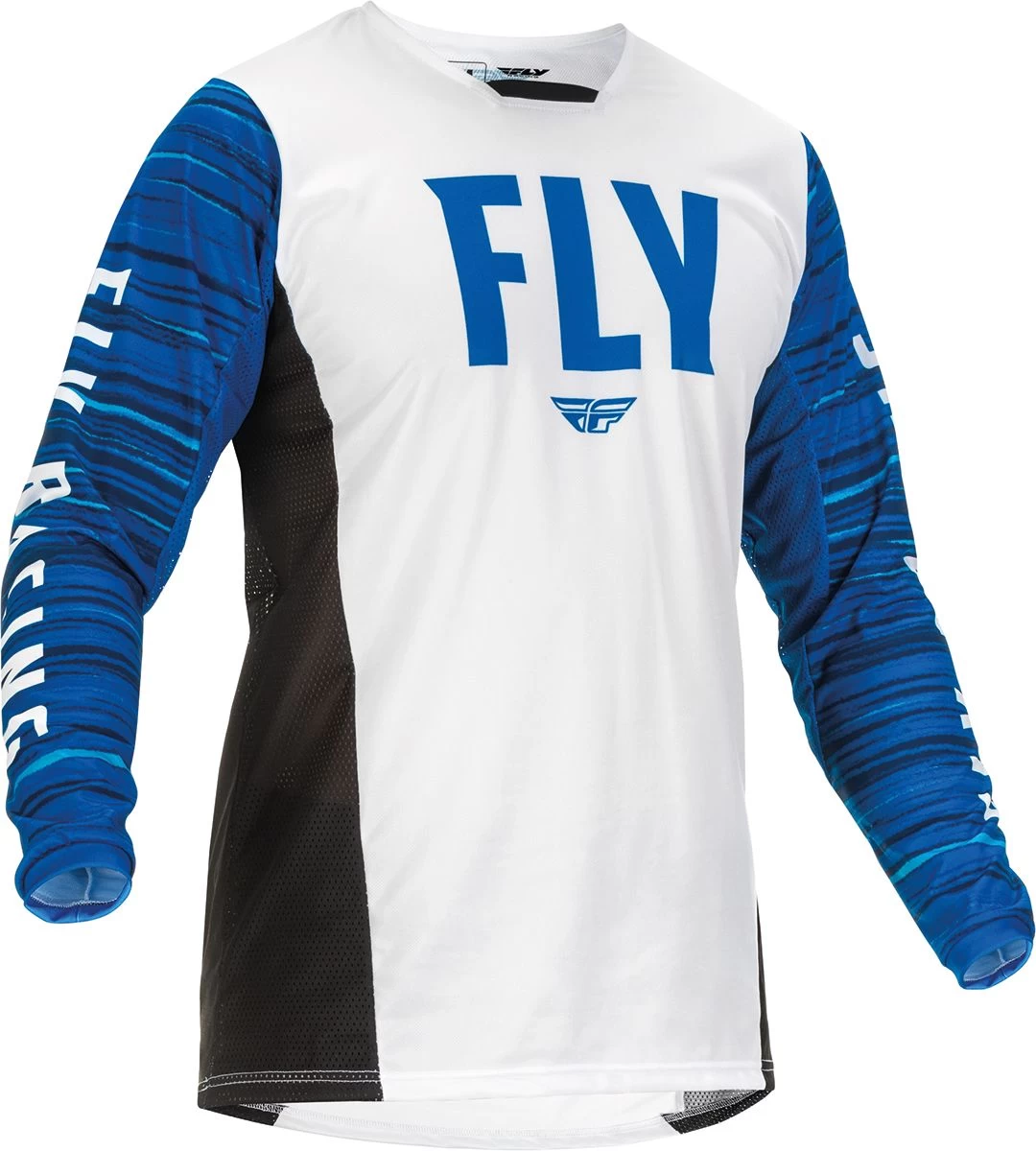 FLY Racing Kinetic Wave Jersey White Blue 1 FLY Racing Kinetic Wave Jersey White Blue