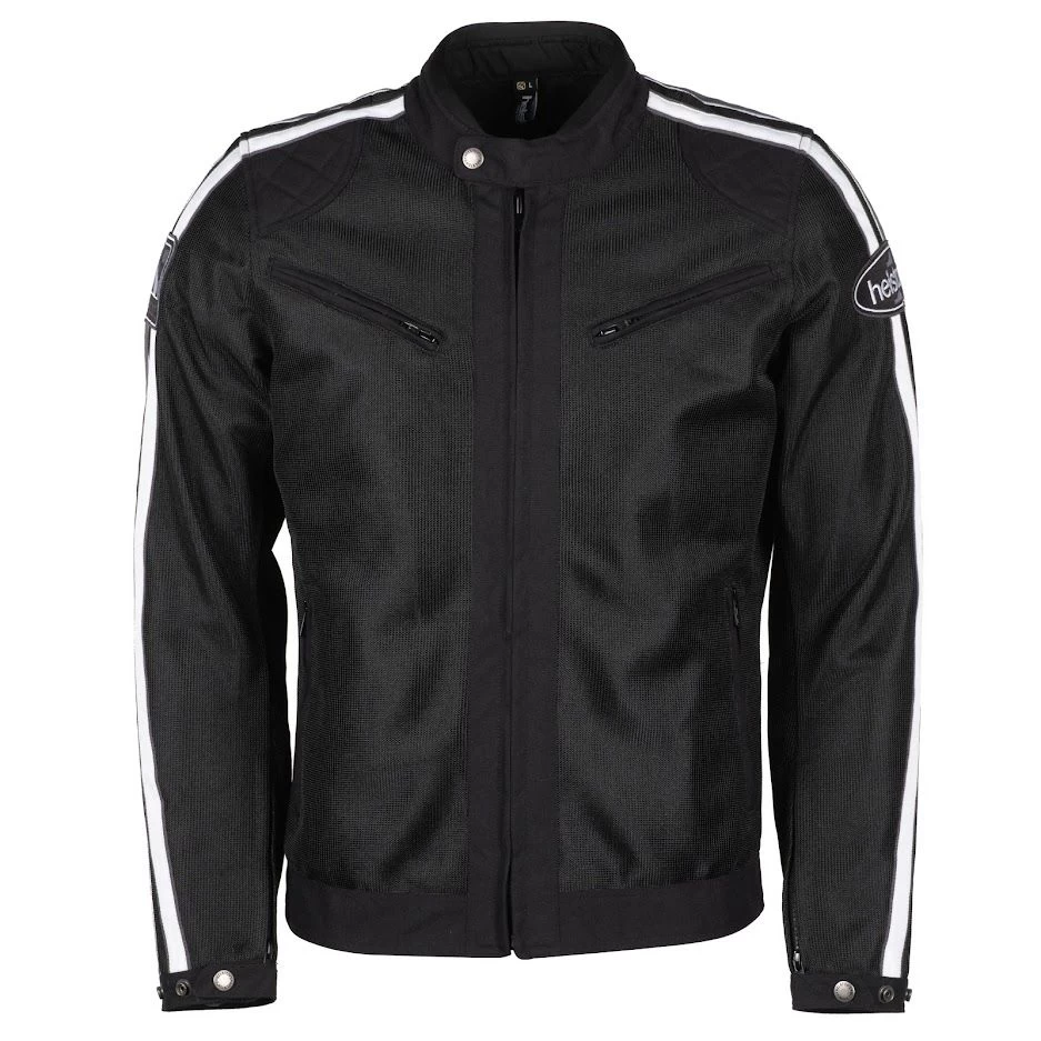 Helstons Pace Air Mesh Fabric Black White Grey Jacket 5 Helstons Pace Air Mesh Fabric Black White Grey Jacket - Afbeelding 5