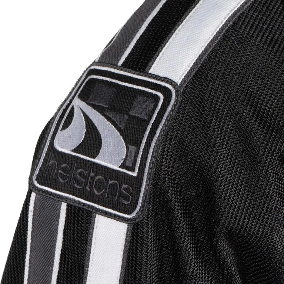 Helstons Pace Air Mesh Fabric Black White Grey Jacket 3 Helstons Pace Air Mesh Fabric Black White Grey Jacket - Afbeelding 3
