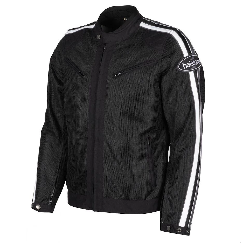 Helstons Pace Air Mesh Fabric Black White Grey Jacket 1 Helstons Pace Air Mesh Fabric Black White Grey Jacket
