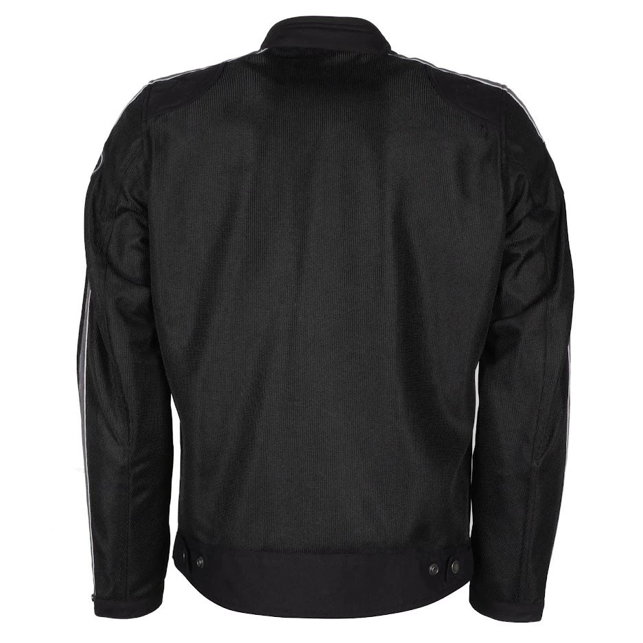 Helstons Pace Air Mesh Fabric Black White Grey Jacket 2 Helstons Pace Air Mesh Fabric Black White Grey Jacket - Afbeelding 2