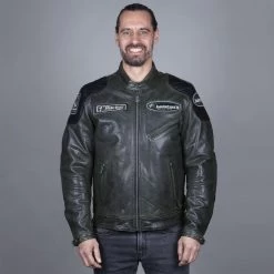 Helstons Trevor Leather Rag Green Black Jacket 5 Helstons Trevor Leather Rag Green Black Jacket -Motorfiets Accessoires helstons trevor leather rag green black jacket 1
