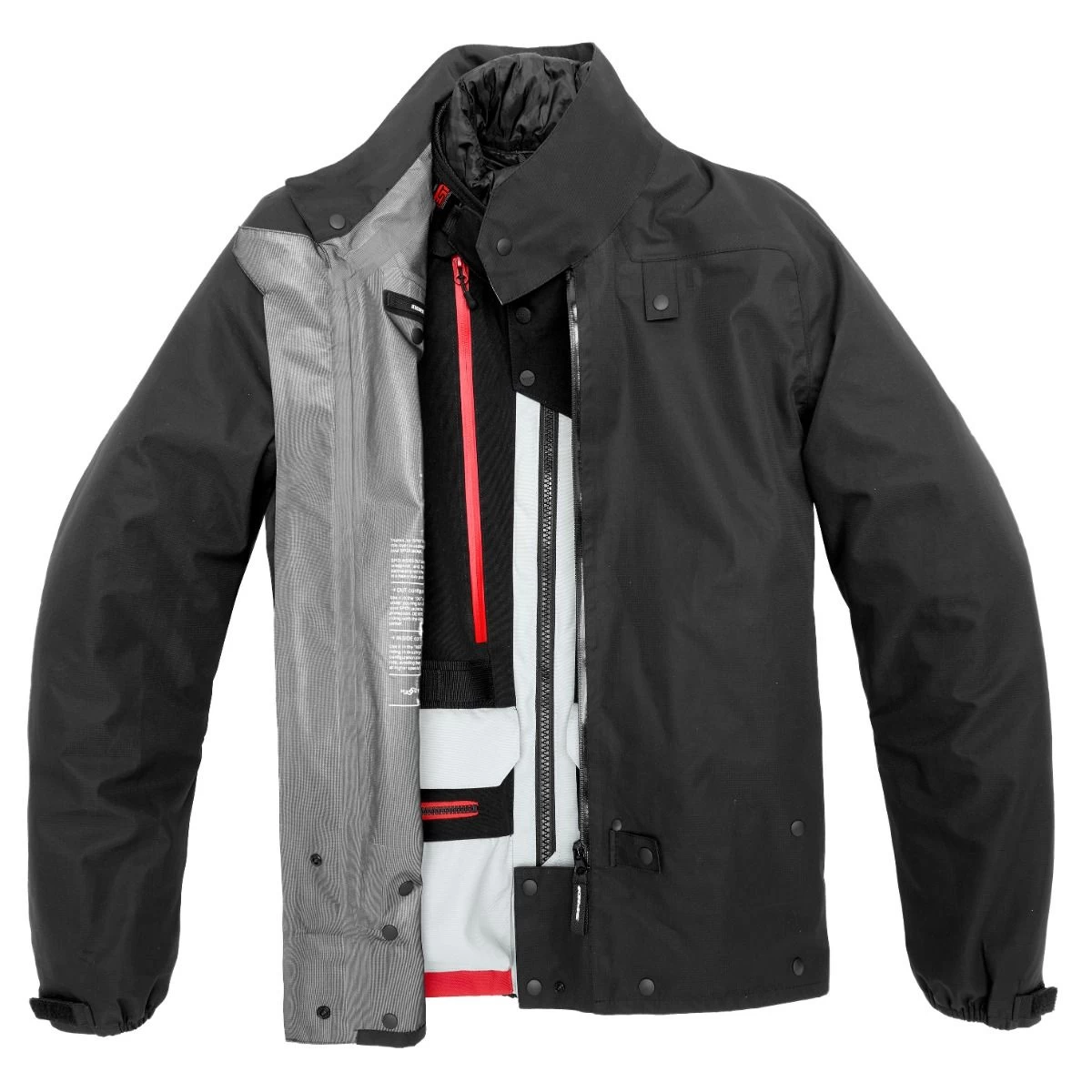 Spidi Insideout Laminated Black Motorcycle Jacket 1 Spidi Insideout Laminated Black Motorcycle Jacket
