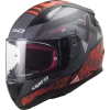 LS2 FF353 Rapid Xtreet Mat Zwart Rood Integraalhelm