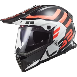 LS2 MX436 Pioneer Evo Adventurer Zwart Wit Adventure Helm