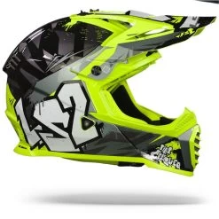 LS2 MX437 Fast Evo Crusher Zwart H-V Geel Crosshelm -Motorfiets Accessoires ls2 mx437 fast evo cruiser black hi vis yellow.29