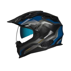 Nexx X.Wed2 Columbus Blauw Zwart Matt Adventure Helm