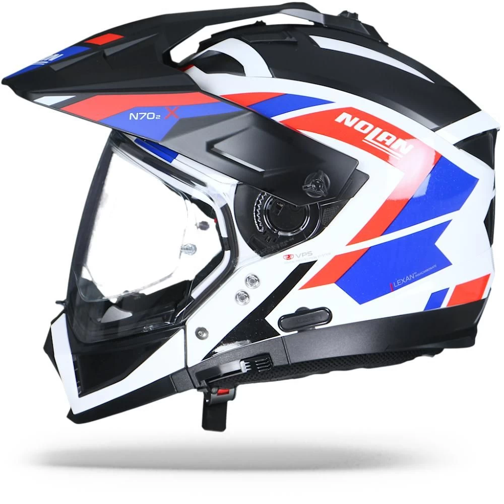 Nolan N70-2 X Grandes Alpes 26 Metal Wit Blauw Rood Multihelm 6 Nolan N70-2 X Grandes Alpes 26 Metal Wit Blauw Rood Multihelm - Afbeelding 6