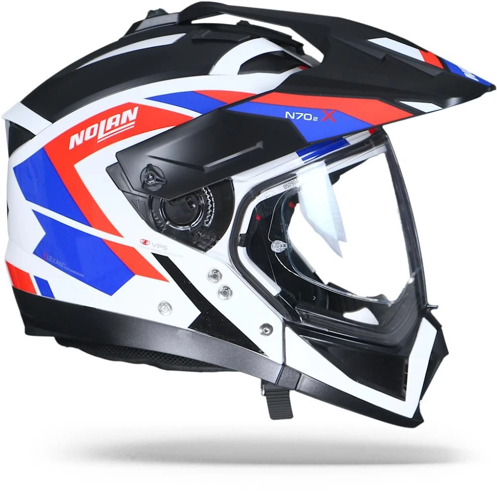 Nolan N70-2 X Grandes Alpes 26 Metal Wit Blauw Rood Multihelm 4 Nolan N70-2 X Grandes Alpes 26 Metal Wit Blauw Rood Multihelm - Afbeelding 4