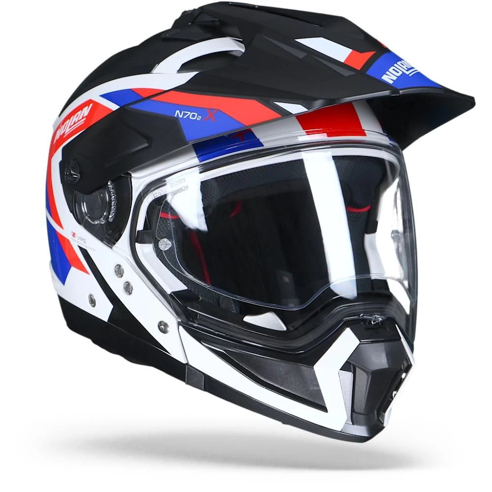 Nolan N70-2 X Grandes Alpes 26 Metal Wit Blauw Rood Multihelm 2 Nolan N70-2 X Grandes Alpes 26 Metal Wit Blauw Rood Multihelm - Afbeelding 2