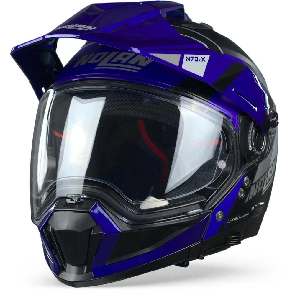 Nolan N70-2 X Decurio 32 Flat Zwart Blauw Zilver Antraciet Multihelm 4 Nolan N70-2 X Decurio 32 Flat Zwart Blauw Zilver Antraciet Multihelm - Afbeelding 4