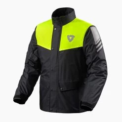 REV'IT! Rain Jacket Nitric 3 H2O Black Neon Yellow