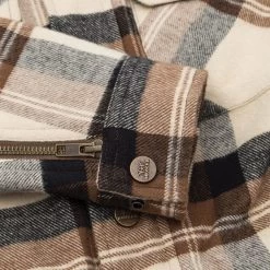 ROKKER Maddison Rider Shirt Lady Brown Offwhite -Motorfiets Accessoires rokker maddison rider shirt lady brown offwhite motorcycle jacket 4