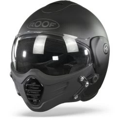 ROOF Roadster Iron Mat Zwart Zwart Jethelm 8 ROOF Roadster Iron Mat Zwart Zwart Jethelm -Motorfiets Accessoires roof roadster iron mat black black frontpage