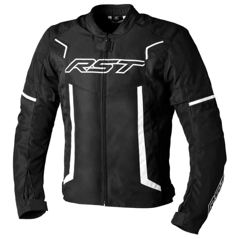 RST Pilot Evo Ce Mens Textile Jacket Black Black White 1 RST Pilot Evo Ce Mens Textile Jacket Black Black White
