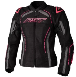 RST S1 Mesh Ce Ladies Textile Jacket Black Pink Grey