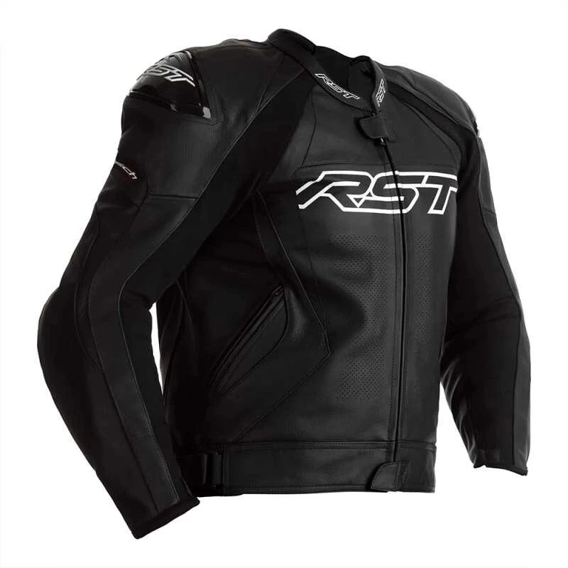 RST Tractech Evo 4 Ce Mens Leather Jacket Black Black 2 RST Tractech Evo 4 Ce Mens Leather Jacket Black Black - Afbeelding 2