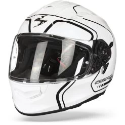 Scorpion EXO-491 West Wit Zwart Integraalhelm 9 Scorpion EXO-491 West Wit Zwart Integraalhelm -Motorfiets Accessoires scorpion exo 491 west white black frontpage