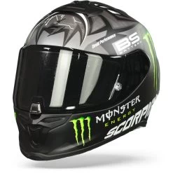 Scorpion EXO-R1 Air Fabio Monster Replica Mat Zwart-Zilver Integraalhelm -Motorfiets Accessoires scorpion exo r1 air fabio monster replica matt black silver frontpage