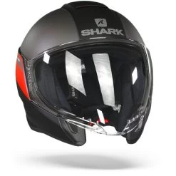 Shark Citycruiser Karonn Mat Zwart Antraciet Rood KAR Jethelm -Motorfiets Accessoires shark citycruiser karonn mat black anthracite red kar.35