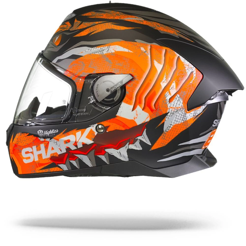 Shark Skwal 2 Iker Lecuona Mat Zwart Oranje Zilver KOS Integraalhelm 2 Shark Skwal 2 Iker Lecuona Mat Zwart Oranje Zilver KOS Integraalhelm - Afbeelding 2