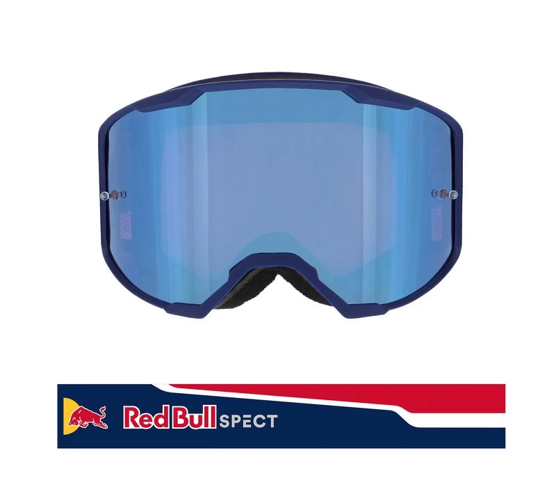 Spect Red Bull Strive Mx Goggles Single Lens Blue Red Blue