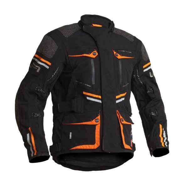 Lindstrands Textile Jacket Sunne Black Orange 2 Lindstrands Textile Jacket Sunne Black Orange - Afbeelding 2