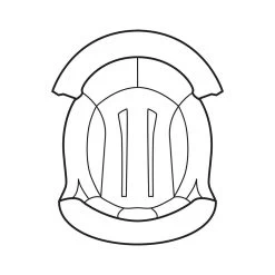 AGV K1 Zwart Removable Crown Pad 20KIT0280